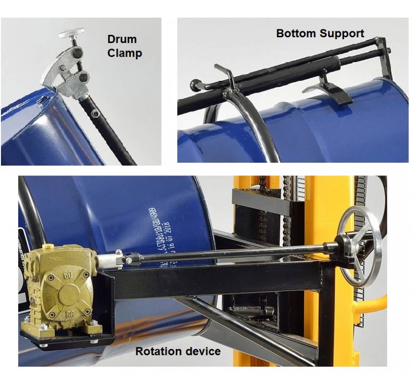Hydraulic Drum Rotator Trolley DTR400A Drum Rotating Equipment